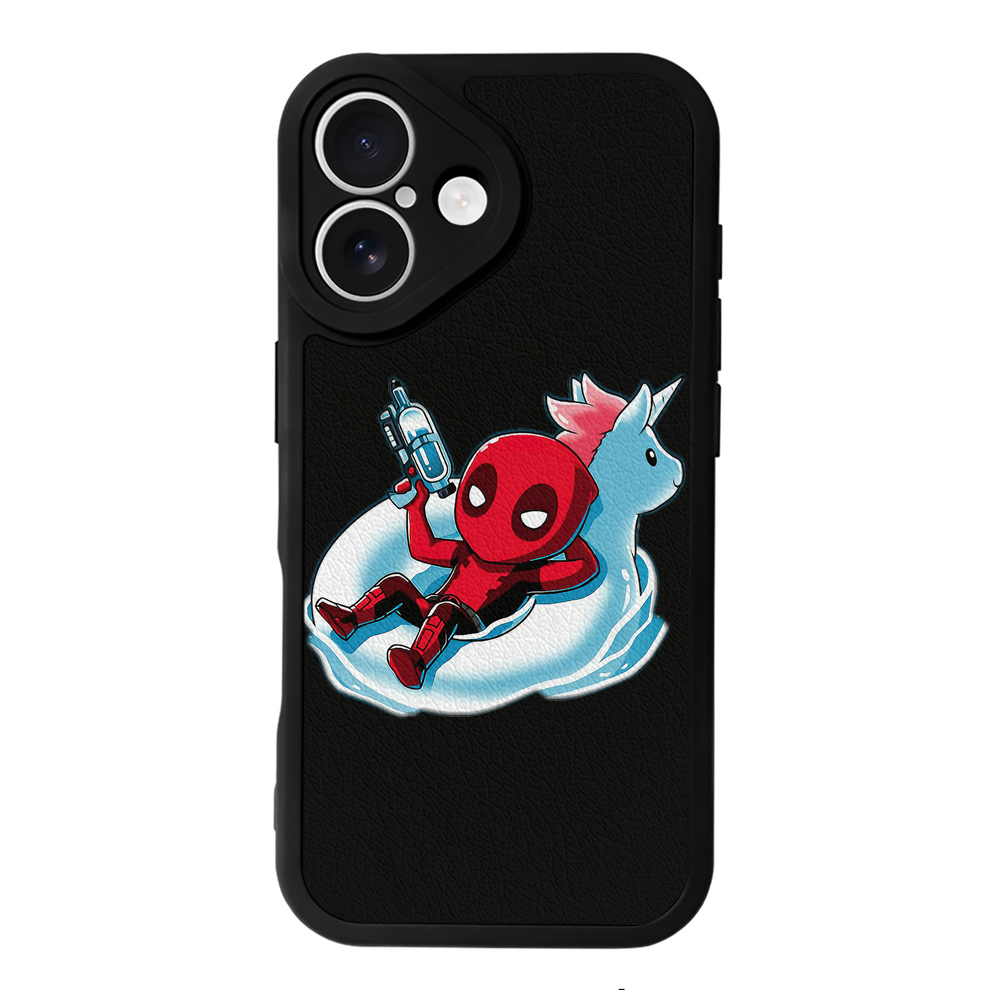 （画像用） Deadpool デッドプール 【iPhone 16シリーズ対応】シリコンスマホケース（レザー調） 材質：シリコン